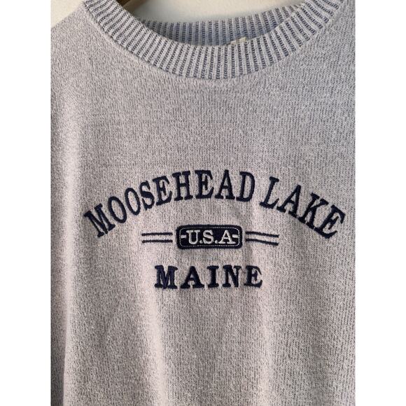 ESY Surf Co Vintage Moosehead Lake Maine Terry Pullover Sweatshirt Size Large - Picture 3 of 4